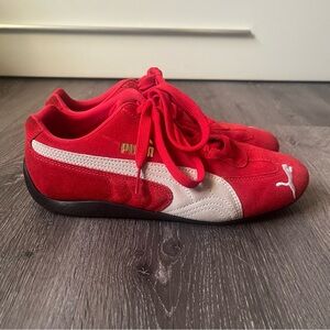 Puma Red and White Athletic Shoes